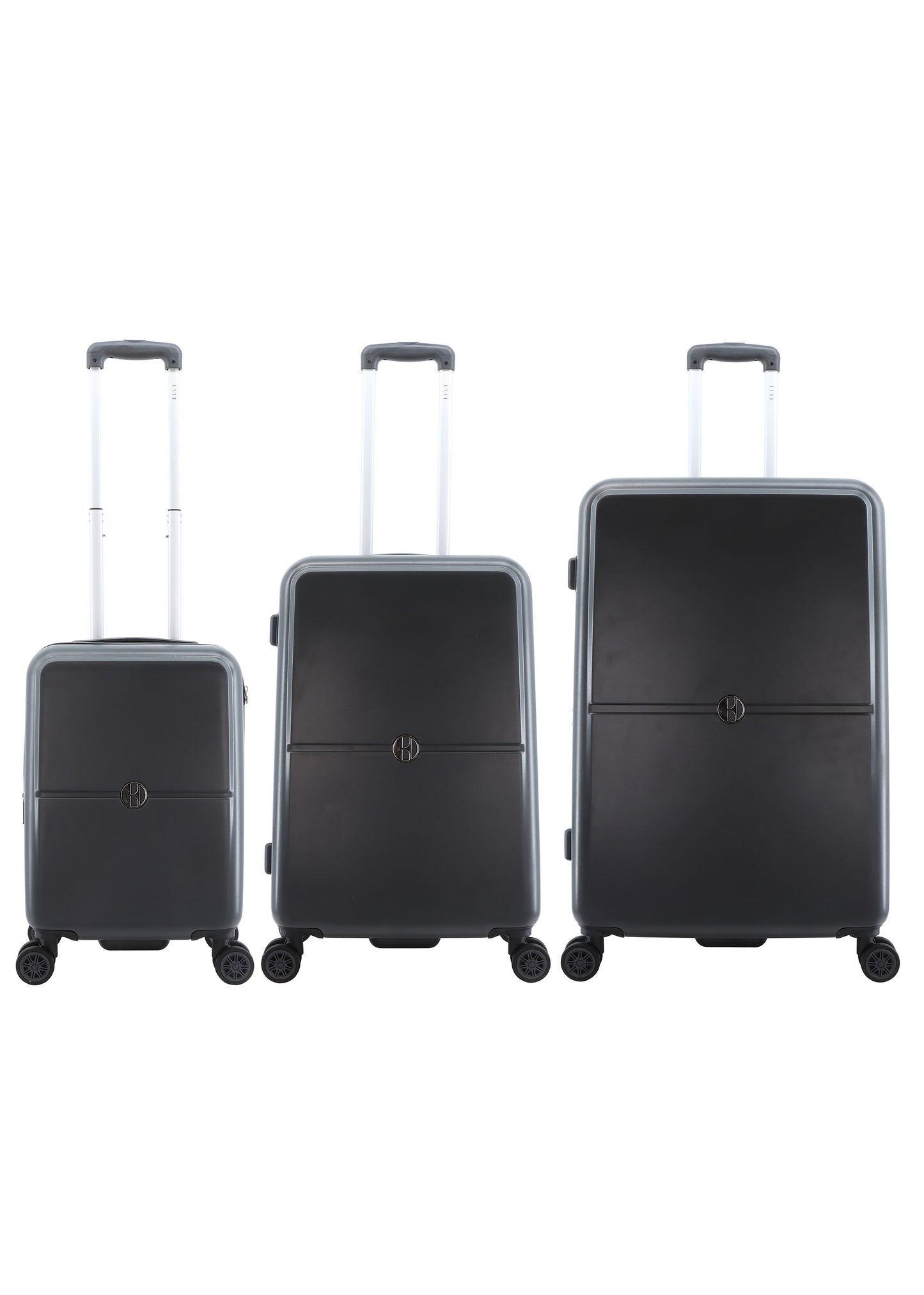 ELLE Harde Kofferset 3-Delig / Reiskofferset / Trolleyset - Chic - Antraciet