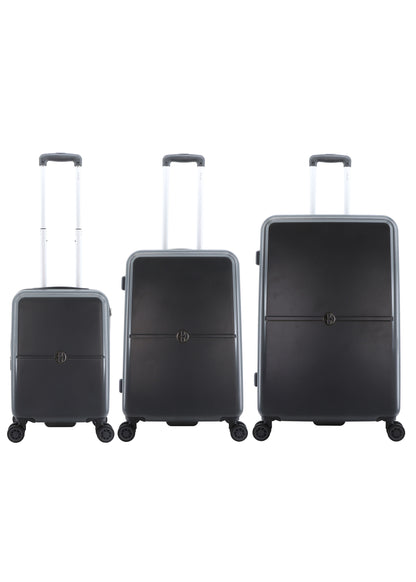 ELLE Harde Kofferset 3-Delig / Reiskofferset / Trolleyset - Chic - Antraciet