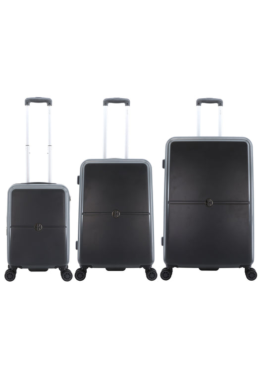 ELLE Harde Kofferset 3-Delig / Reiskofferset / Trolleyset - Chic - Antraciet