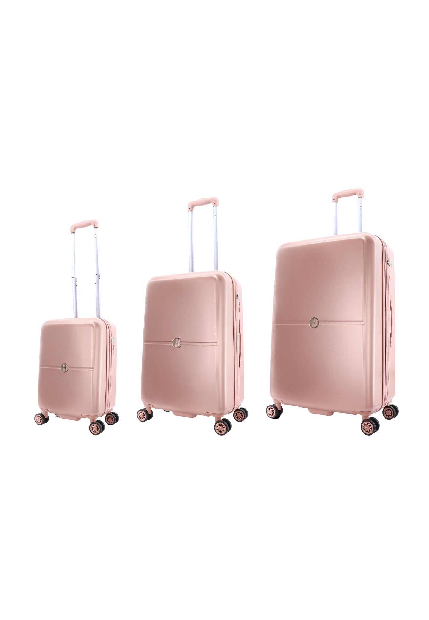 ELLE Harde Kofferset 3-Delig / Reiskofferset / Trolleyset - Chic - Roze