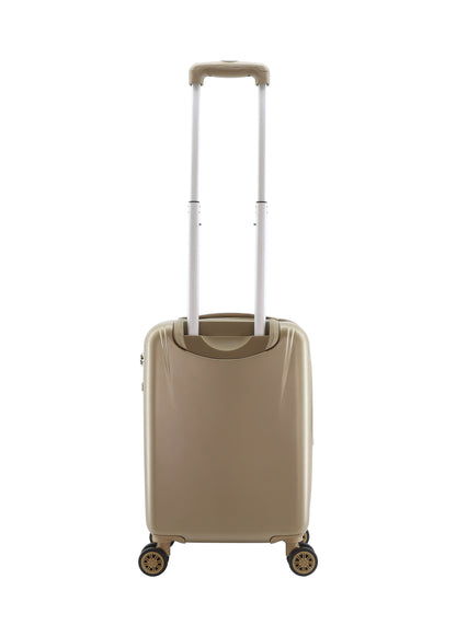 ELLE Bagage à main Valise rigide / Trolley / Valise de voyage - 54 cm (Petit) - Chic - Or