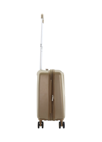 ELLE Bagage à main Valise rigide / Trolley / Valise de voyage - 54 cm (Petit) - Chic - Or