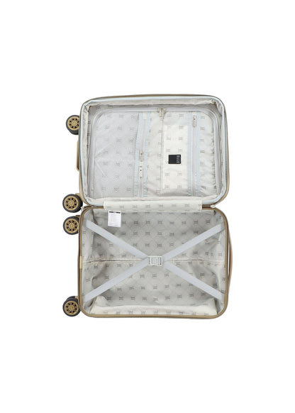 ELLE Bagage à main Valise rigide / Trolley / Valise de voyage - 54 cm (Petit) - Chic - Or