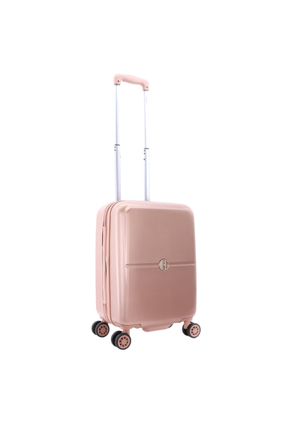 Valise rigide pour bagage à main ELLE | Chariot | Valise de voyage Chic - 54x36x24cm - Rose