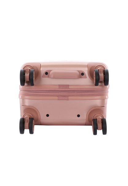 Valise rigide pour bagage à main ELLE | Chariot | Valise de voyage Chic - 54x36x24cm - Rose