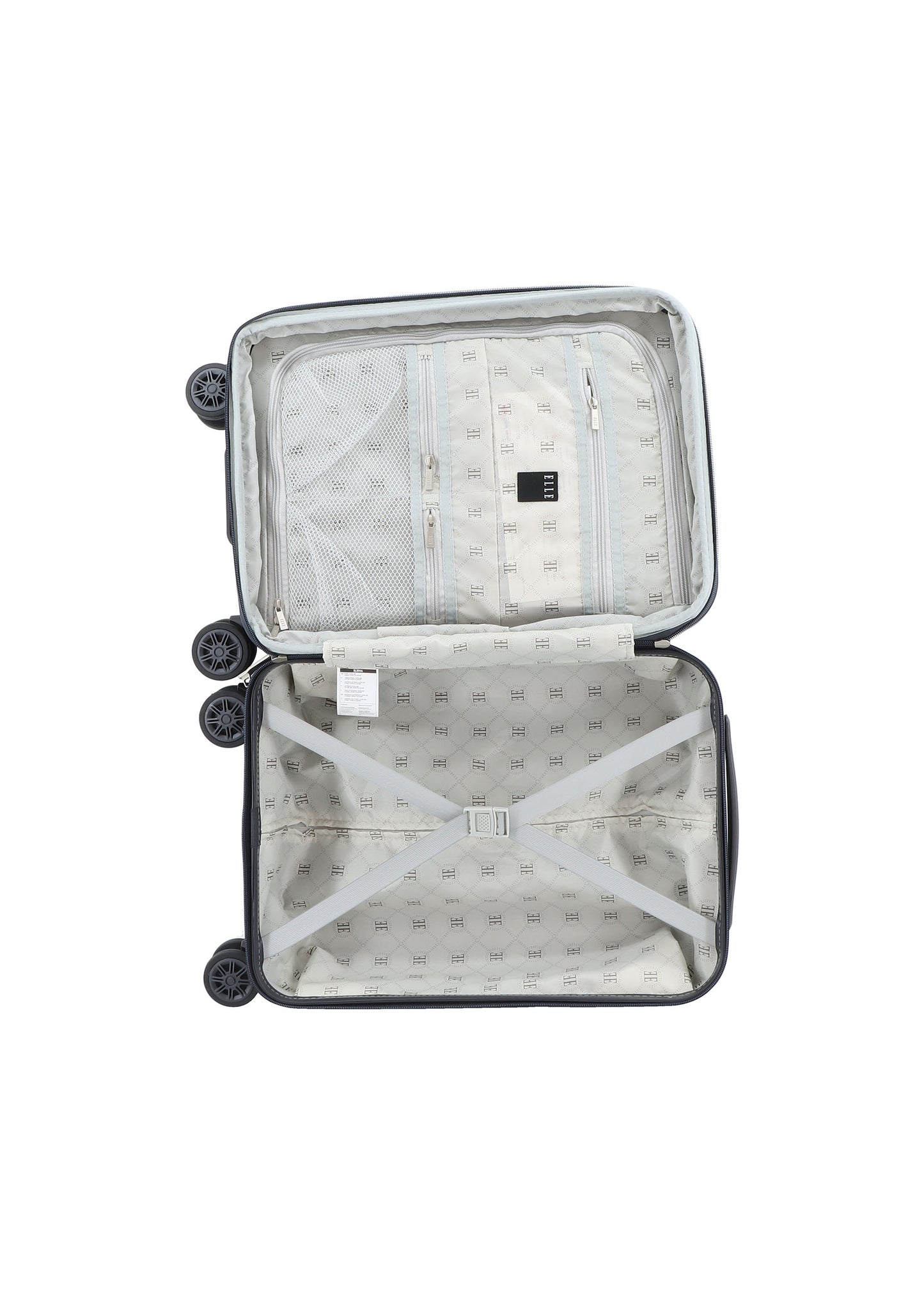 Valise rigide pour bagage à main ELLE | Chariot | Valise de voyage Chic - 54x36x24cm - Rose