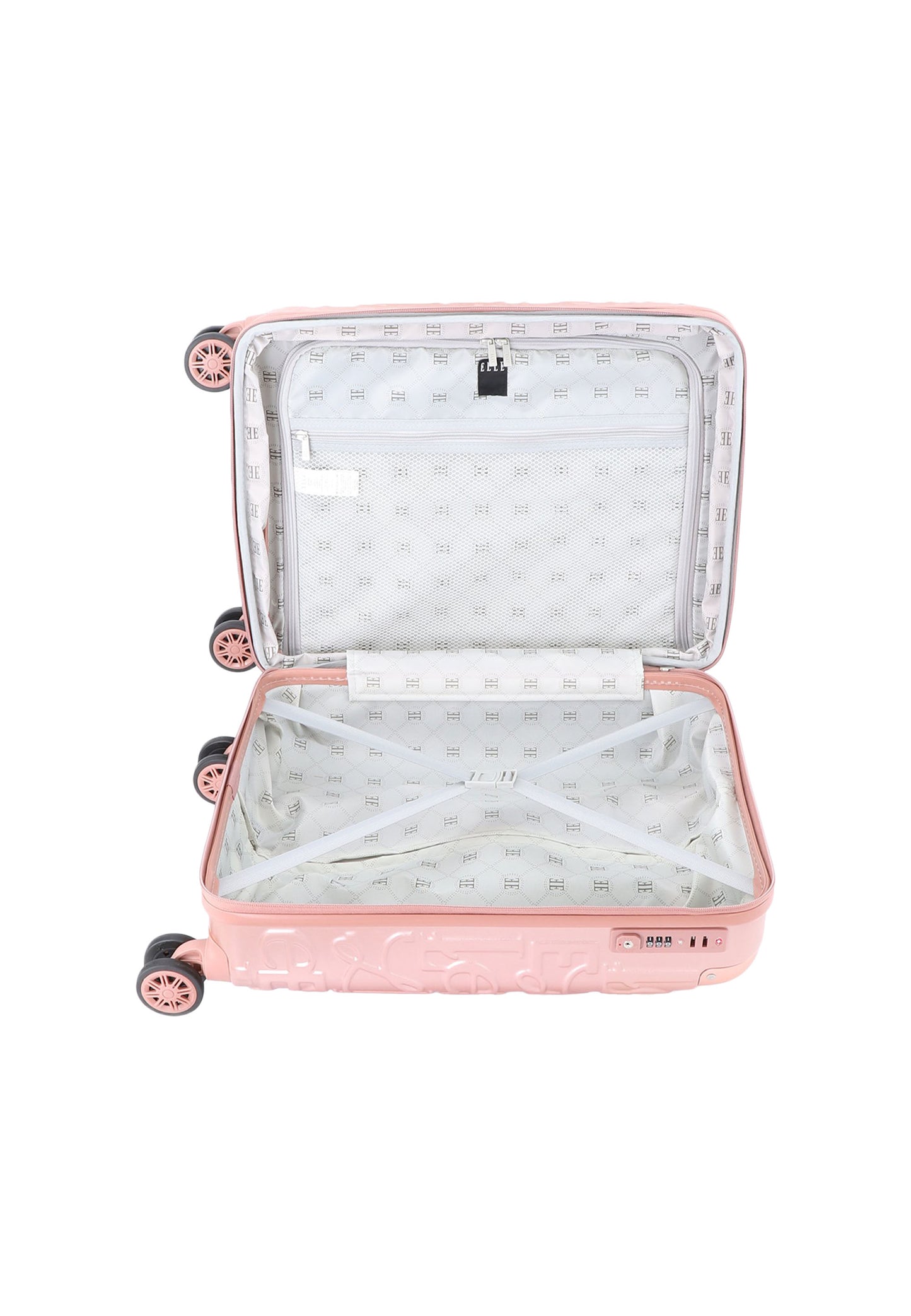 ELLE Handbagage Harde Koffer / Trolley / Reiskoffer - 49x38x20.5cm - Alors - Roze