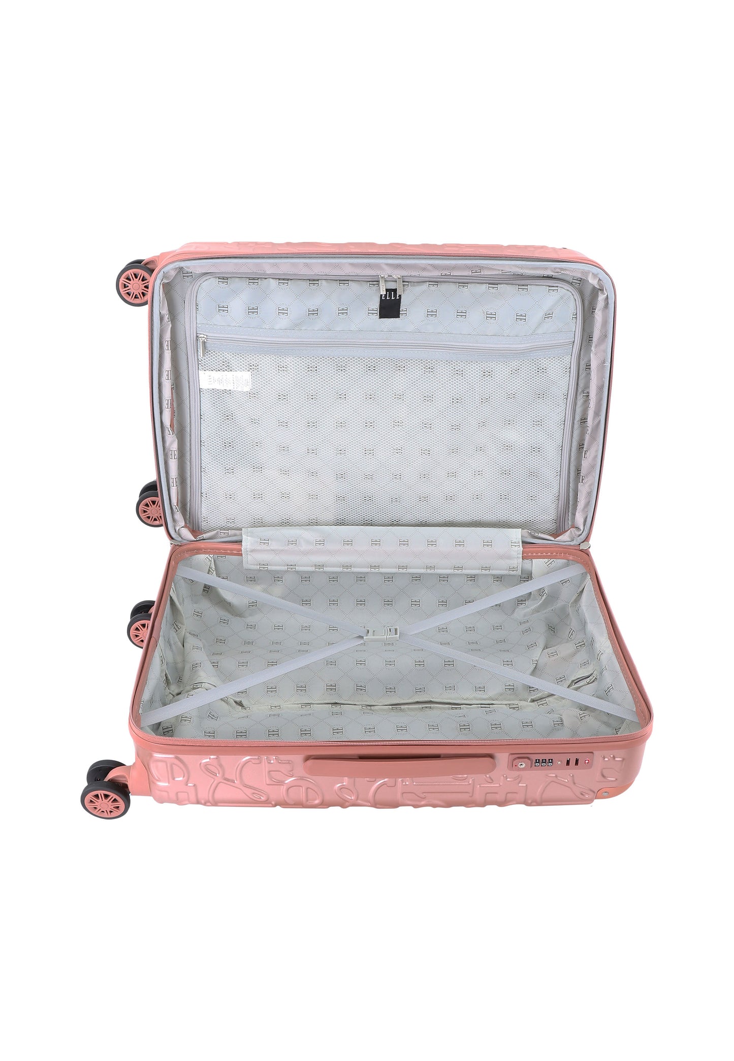 ELLE Harde Koffer / Trolley / Reiskoffer - 60 cm (Medium) - Alors - Roze