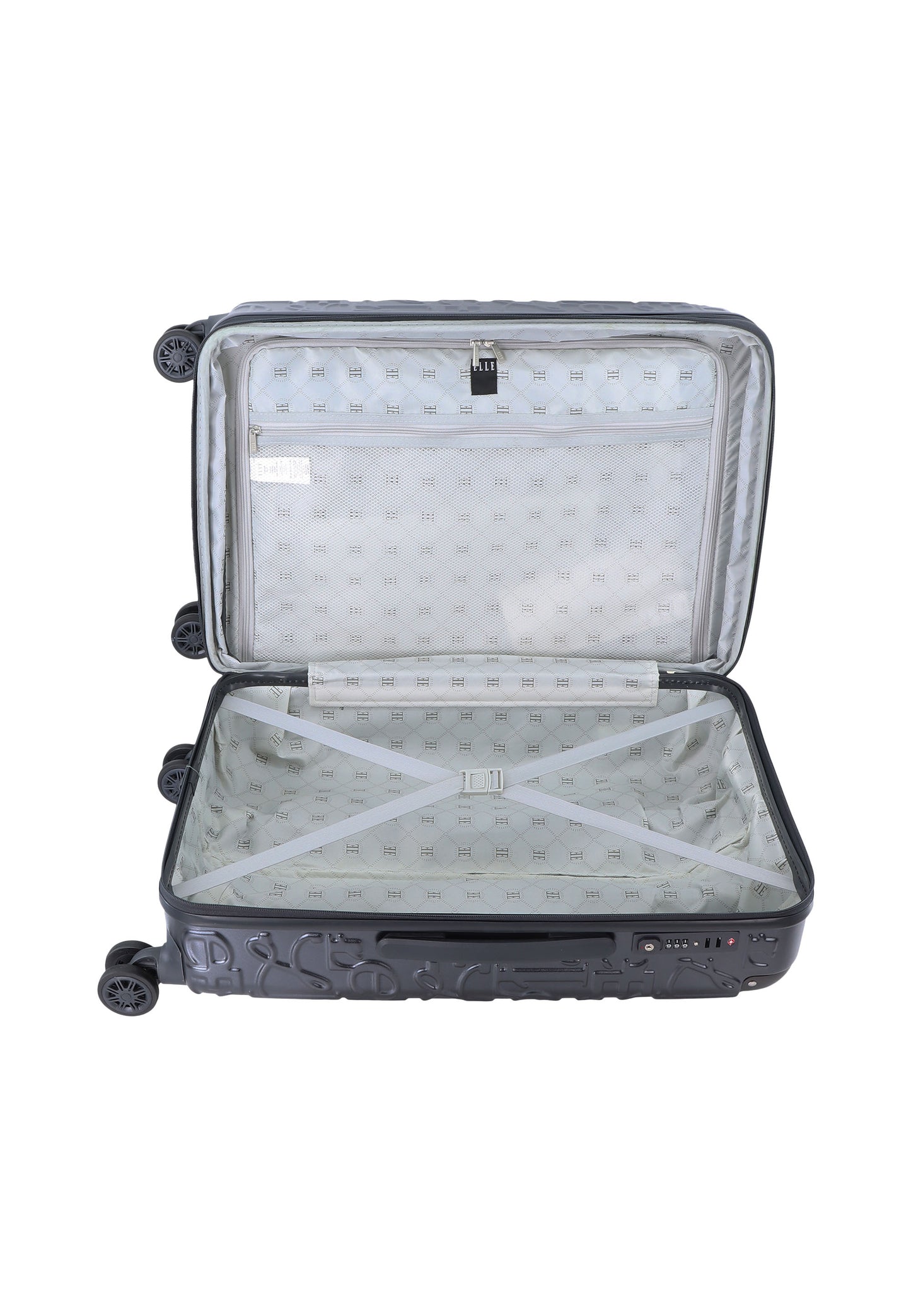 ELLE Valise Rigide / Trolley / Valise de Voyage - 60 cm (Moyen) - Alors - Anthracite