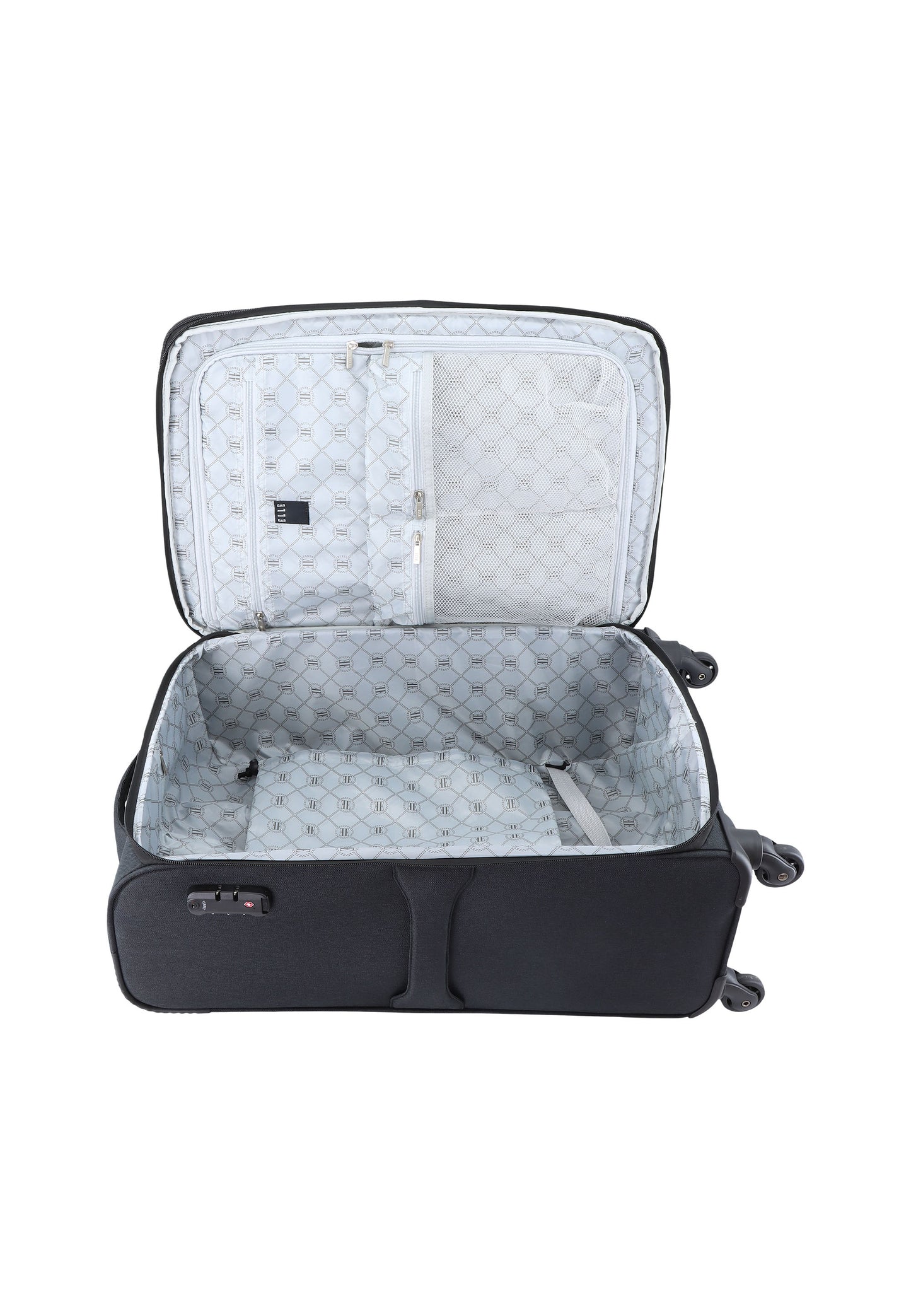 ELLE Soft Case / Trolley / Travel Case - 60 cm (Moyen) - Pledge - Noir