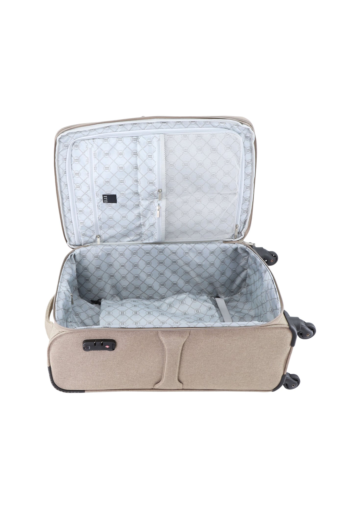 ELLE Zachte Koffer / Trolley / Reiskoffer - 60 cm (Medium) - Pledge - Beige