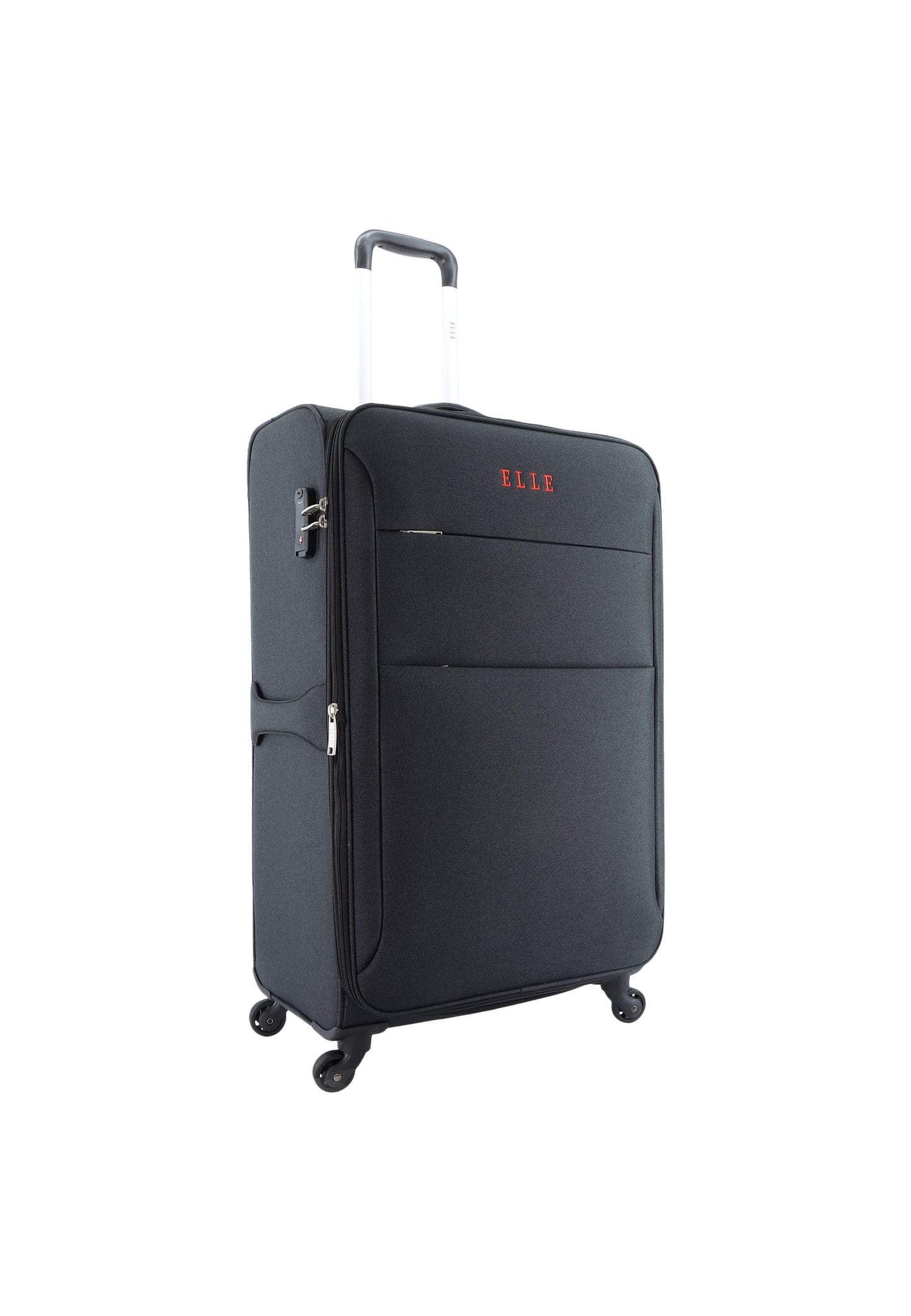 ELLE Zachte Koffer / Trolley / Reiskoffer - 71 cm (Large) - Pledge - Zwart