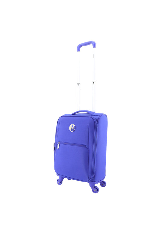 ELLE Handbagage Zachte Koffer / Trolley / Reiskoffer - 46x32x17cm - Mode - Blauw