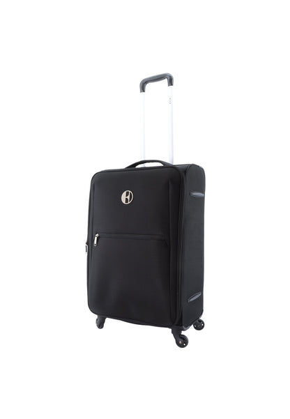 ELLE Zachte Koffer / Trolley / Reiskoffer - 60 cm (Medium) - Mode - Zwart