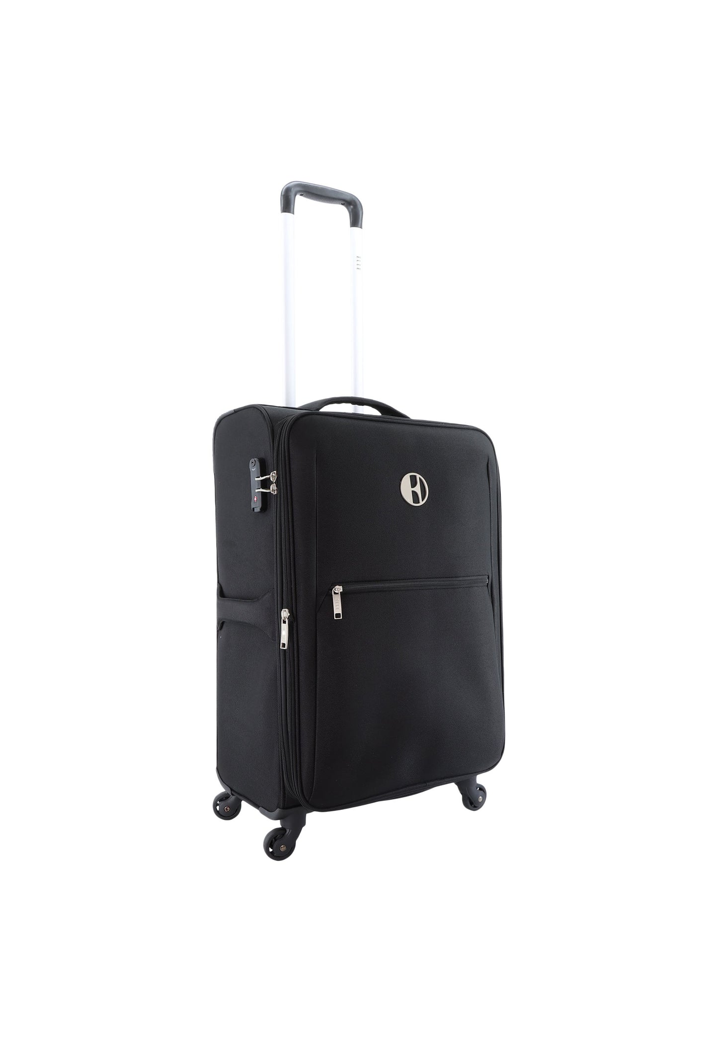 ELLE Zachte Koffer / Trolley / Reiskoffer - 60 cm (Medium) - Mode - Zwart