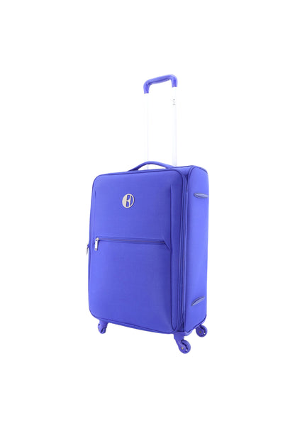 ELLE Zachte Koffer / Trolley / Reiskoffer - 60 cm (Medium) - Mode - Blauw