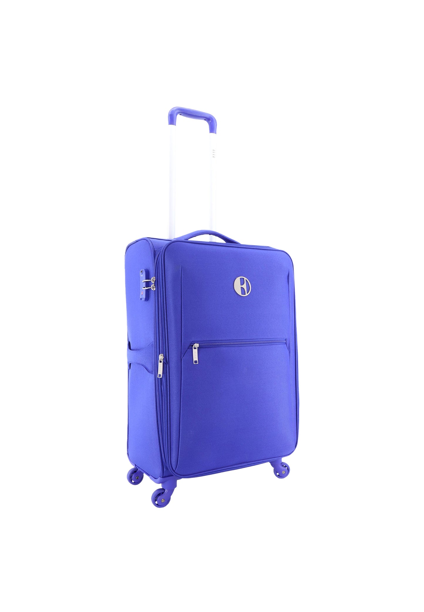 ELLE Zachte Koffer / Trolley / Reiskoffer - 60 cm (Medium) - Mode - Blauw