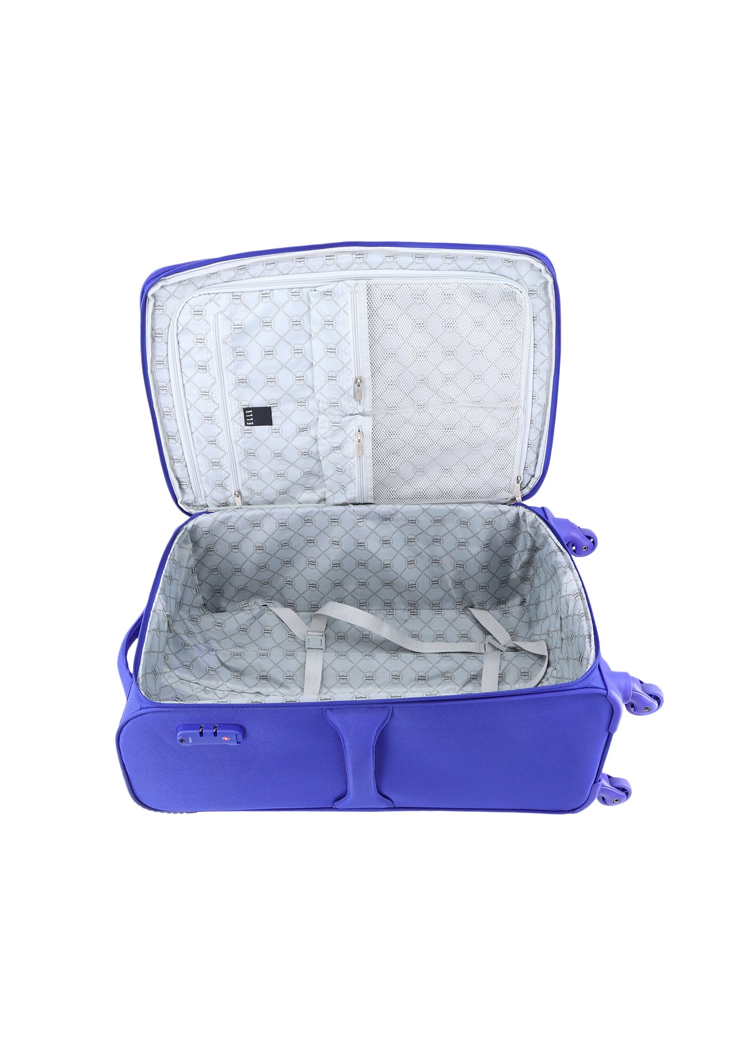 ELLE Valise Souple / Chariot / Valise de Voyage - 60 cm (Moyen) - Mode - Bleu