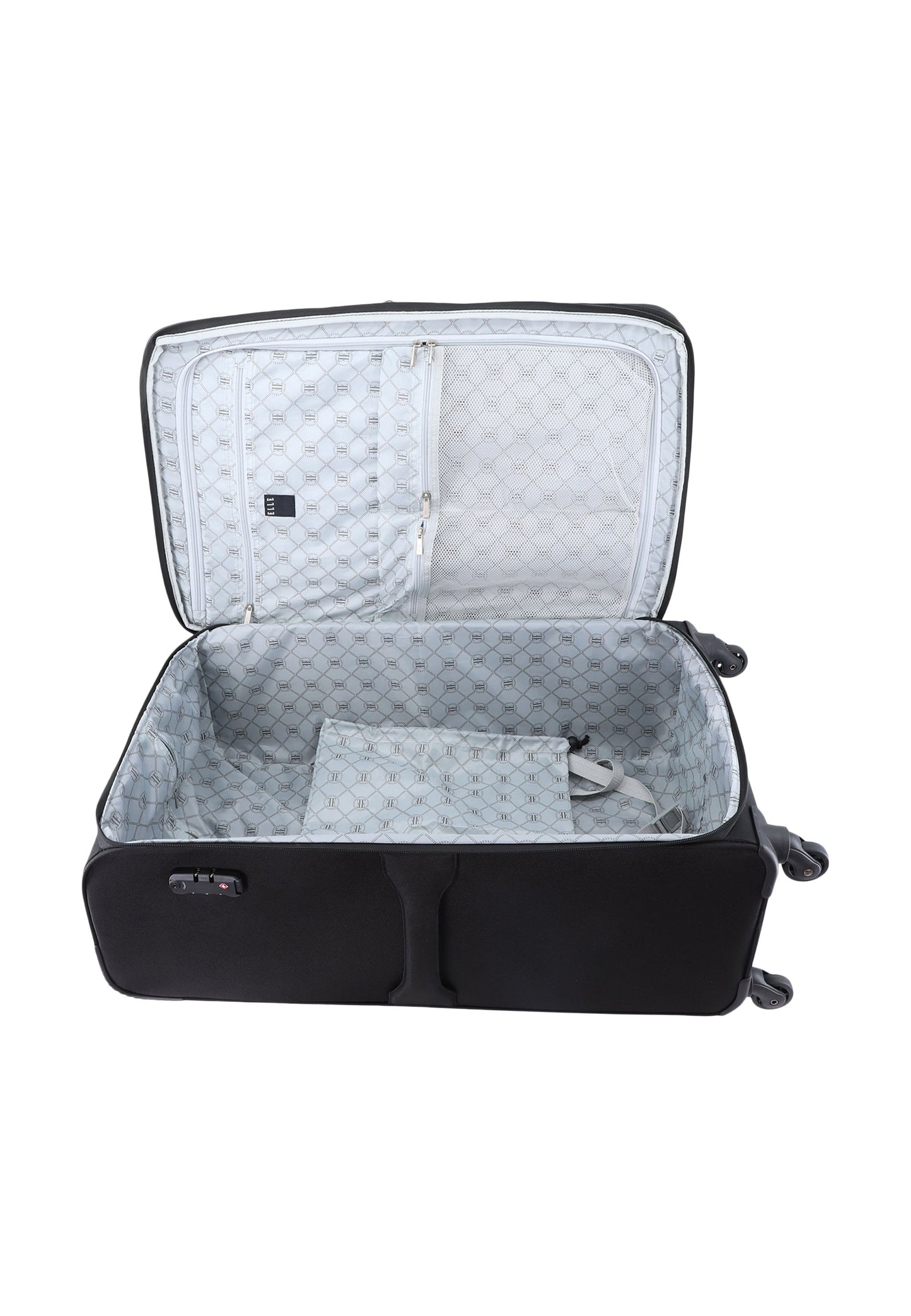 ELLE Zachte Koffer / Trolley / Reiskoffer - 71 cm (Large) - Mode - Zwart