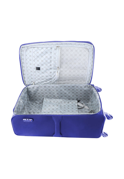 ELLE Kofferset 3 Delig - Reiskoffer Set - Zachte Kofferset - Trolleyset - Blauw