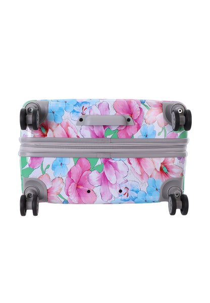 ELLE Hard Case / Trolley / Travel Case - 70 cm (Large) - Bouquet - Blanc