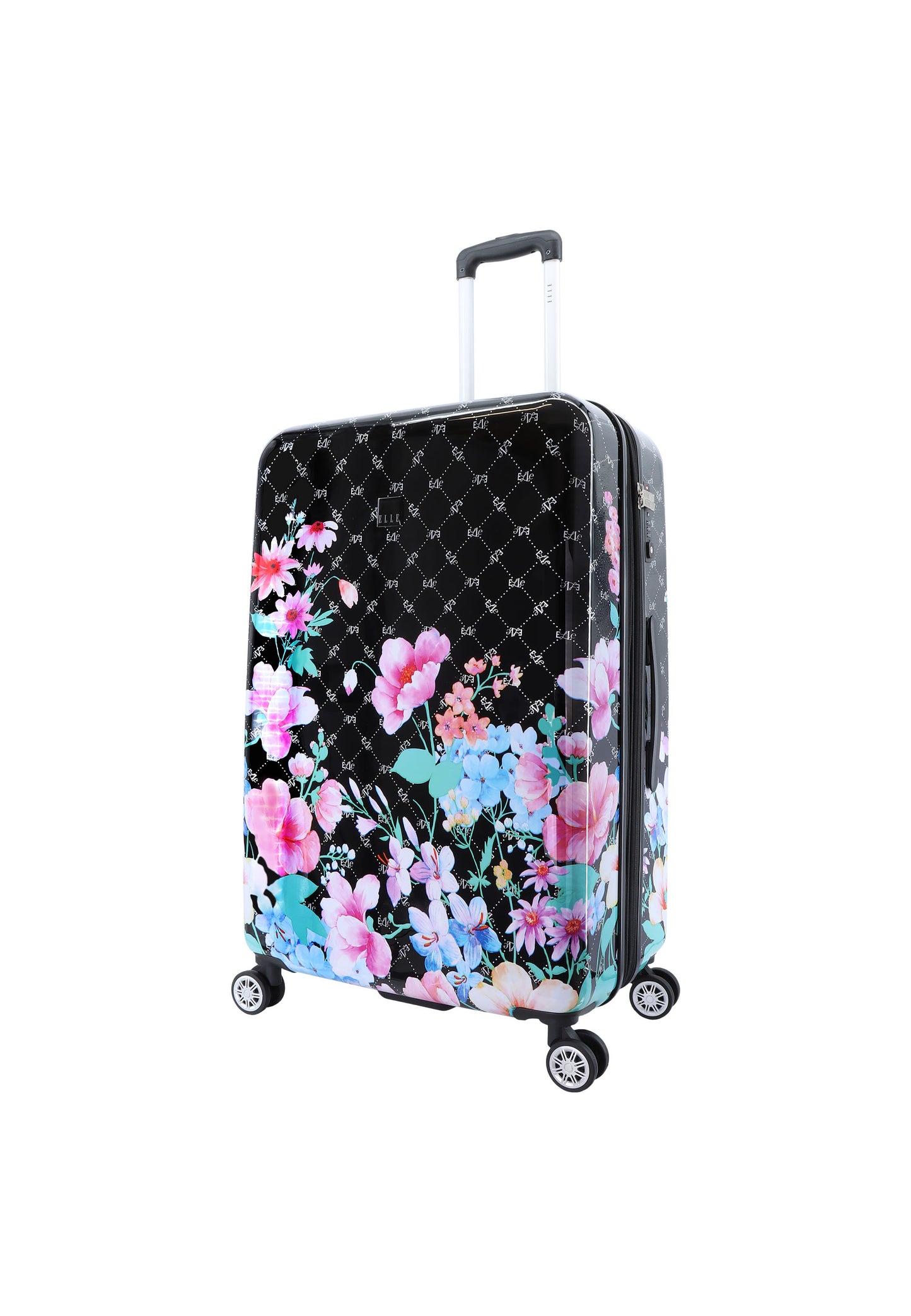 ELLE Hard Case / Trolley / Travel Case - 70 cm (Large) - Bouquet - Noir