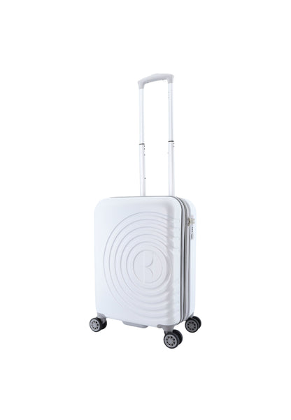 ELLE Extensible Bagage à Main Valise Rigide / Trolley / Valise de Voyage - 55 cm (Petit) - Follies - Blanc