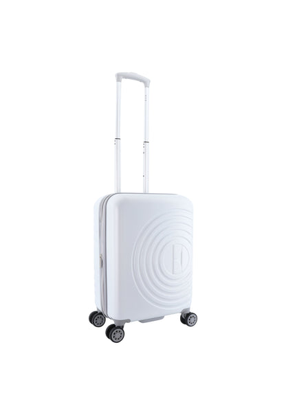 ELLE Extensible Bagage à Main Valise Rigide / Trolley / Valise de Voyage - 55 cm (Petit) - Follies - Blanc