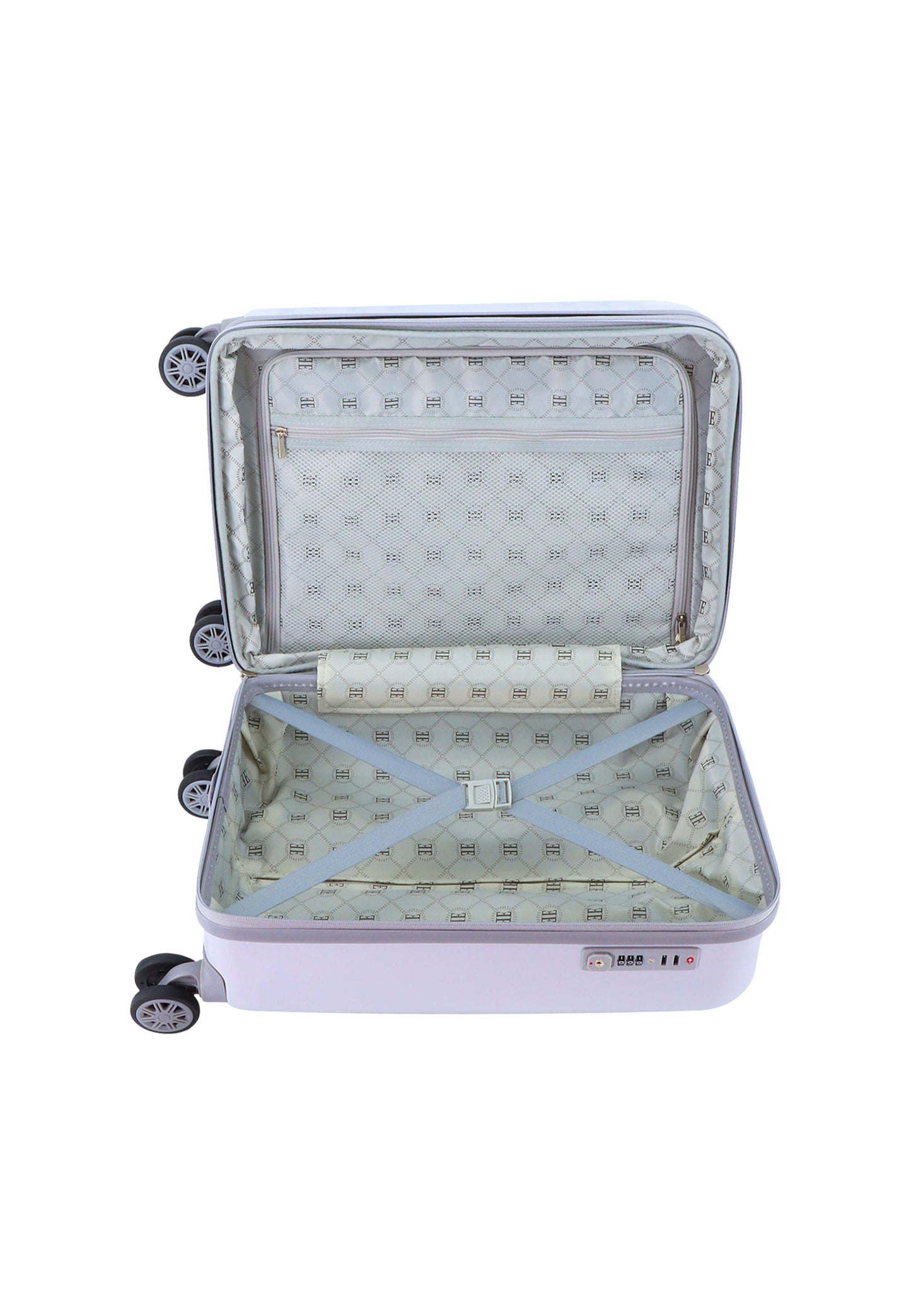 ELLE Extensible Bagage à Main Valise Rigide / Trolley / Valise de Voyage - 55 cm (Petit) - Follies - Lilas