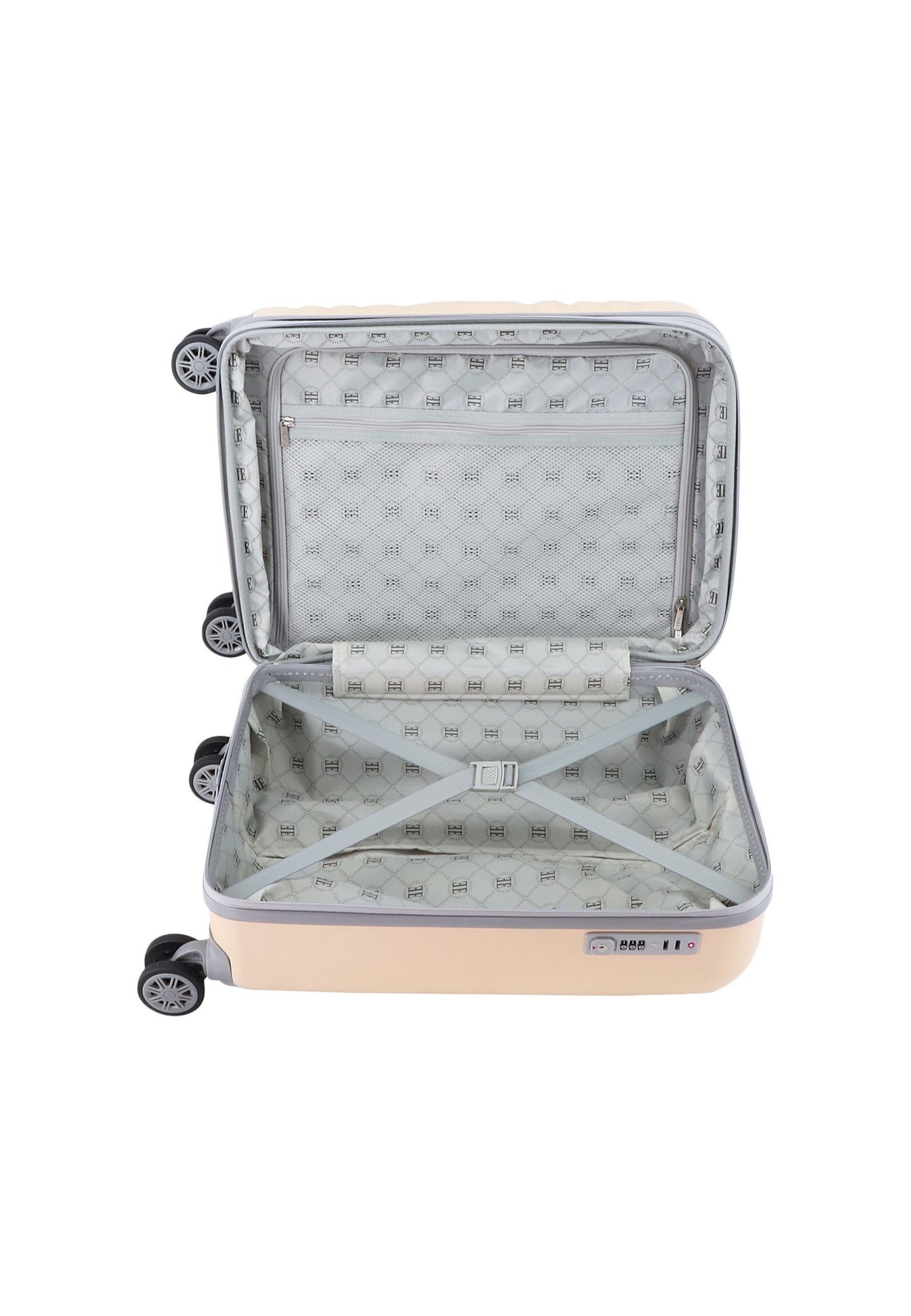 ELLE Extensible Bagage à Main Valise Rigide / Trolley / Valise de Voyage - 55 cm (Petit) - Follies - Rose