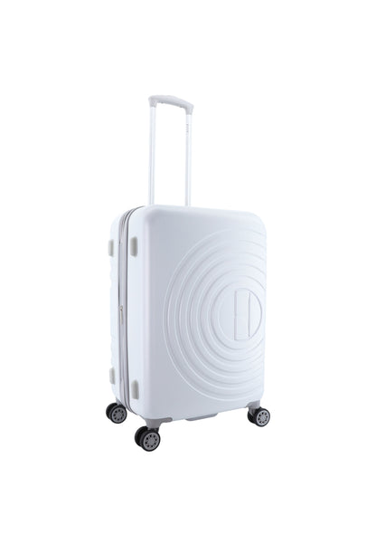 Valise Rigide / Trolley / Valise de Voyage Extensible ELLE - 68 cm (Moyen) - Follies - Blanc