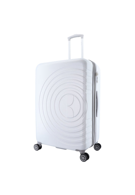 Valise Rigide / Trolley / Valise de Voyage Extensible ELLE -78 cm (Large) - Follies - Blanc