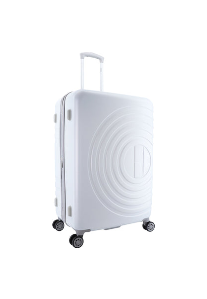 Valise Rigide / Trolley / Valise de Voyage Extensible ELLE -78 cm (Large) - Follies - Blanc