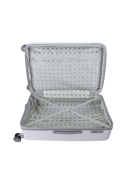 Valise Rigide / Trolley / Valise de Voyage Extensible ELLE -78 cm (Large) - Follies - Blanc