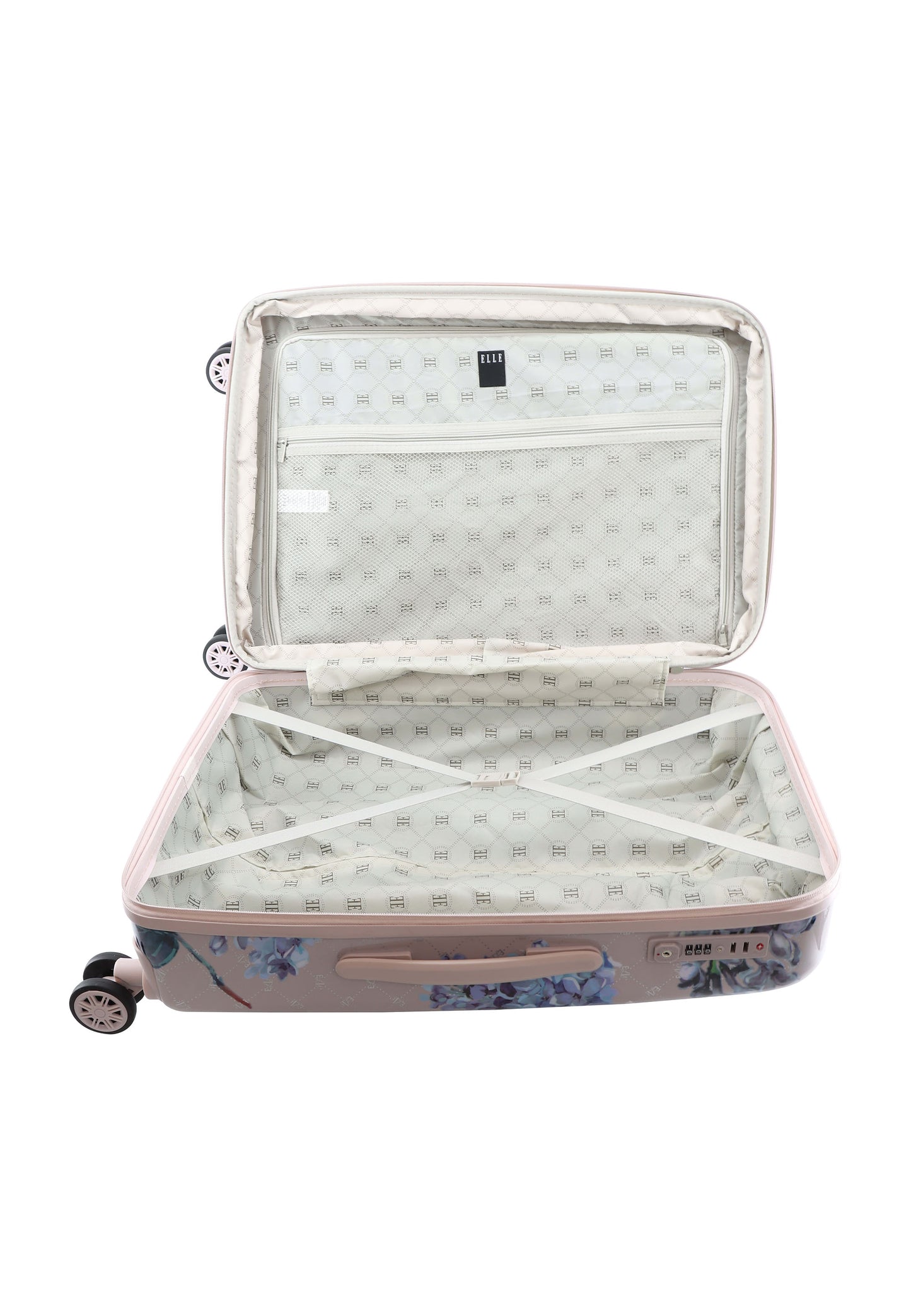 ELLE Floret Valise rigide / Trolley / Valise de voyage - 68 cm (Moyen) - Lilas