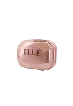ELLE Diamond beautycase in roségoud, schuin vooraanzicht