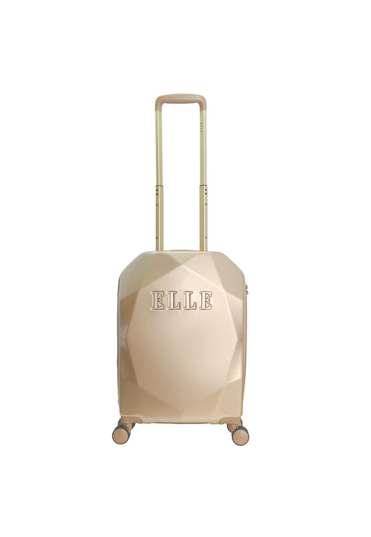 ELLE Diamond Handbagage Harde Koffer / Trolley / Reiskoffer - 56.5 cm (Small) - Taupe
