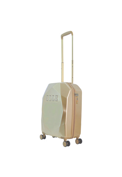 ELLE Diamond Bagage à main Valise rigide / Trolley / Valise de voyage - 56,5 cm (Petit) - Taupe
