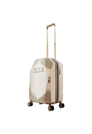 ELLE Diamond harde handbagagekoffer in taupe, schuin vooraanzicht