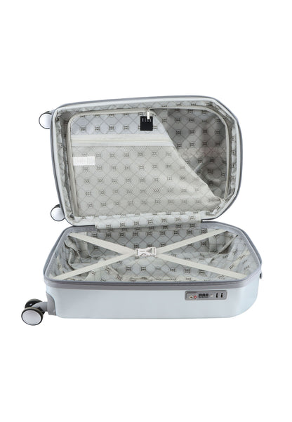 ELLE Diamond Bagage à main Valise rigide / Trolley / Valise de voyage - 56,5 cm (Petit) - Argent