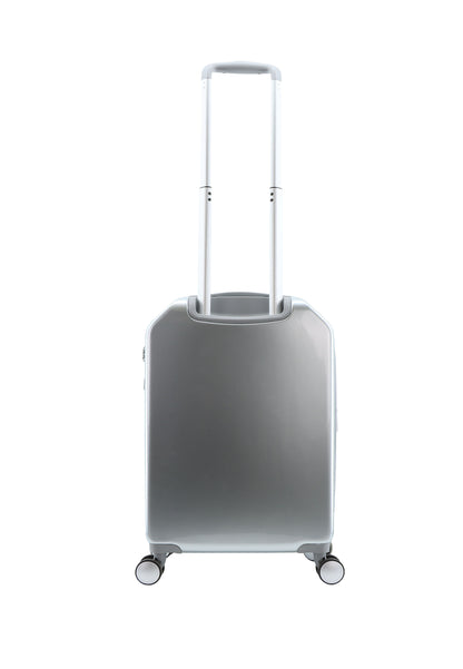 ELLE Diamond Bagage à main Valise rigide / Trolley / Valise de voyage - 56,5 cm (Petit) - Argent
