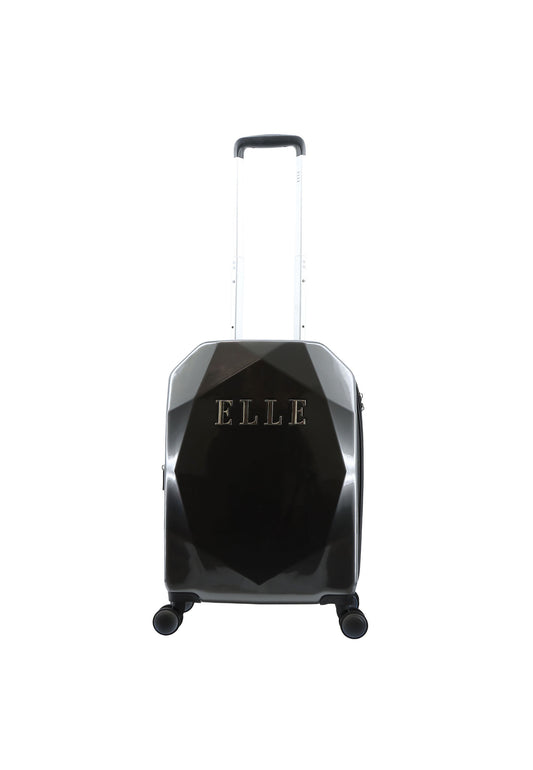 ELLE Diamond Bagage à main Valise rigide / Trolley / Valise de voyage - 56,5 cm (Petit) - Anthracite