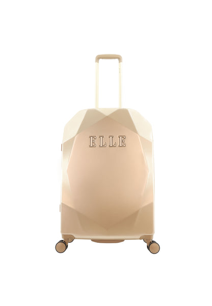 ELLE Diamond Valise rigide / Trolley / Valise de voyage - 67 cm (Moyen) - Taupe