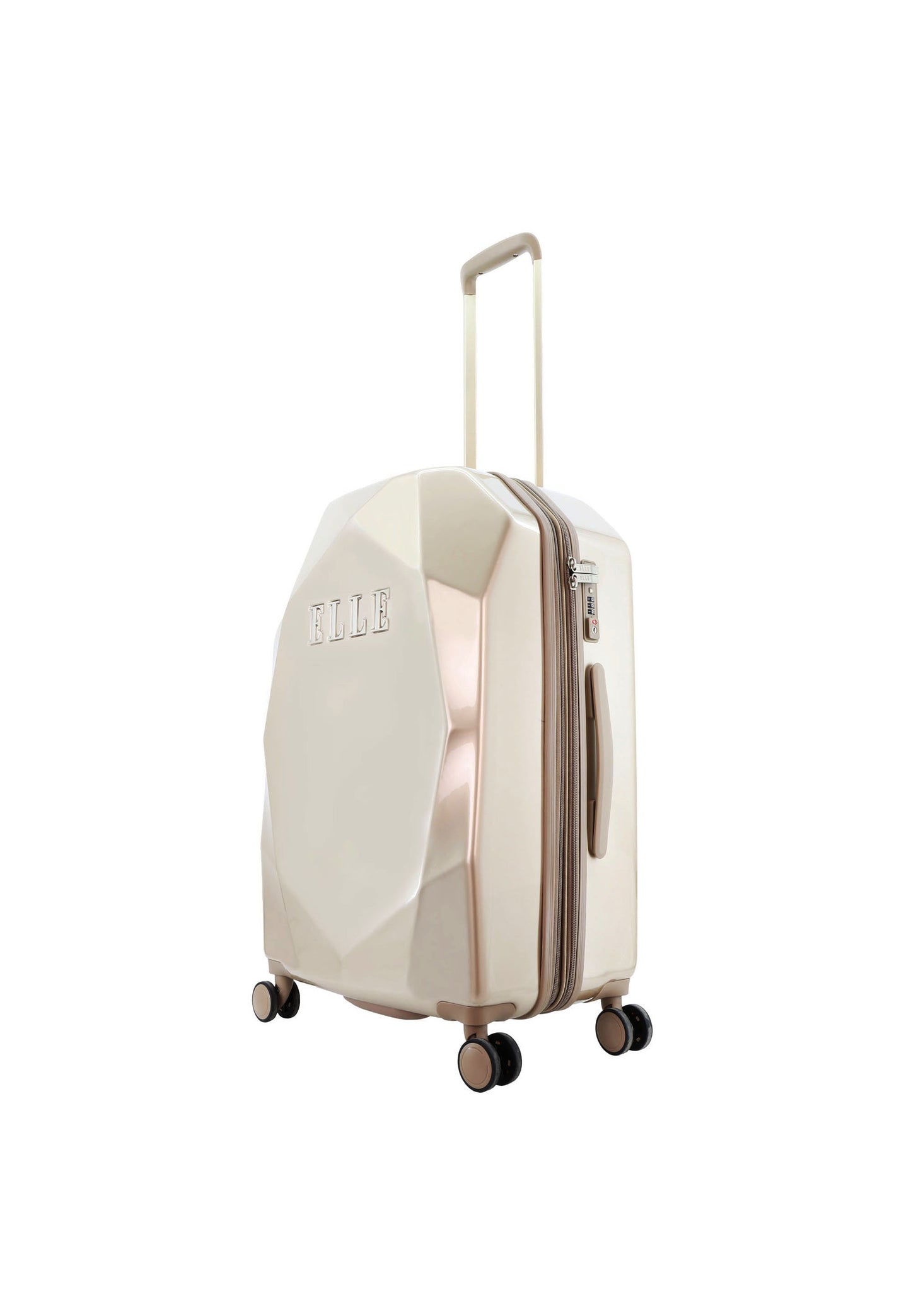 ELLE Diamond Valise rigide / Trolley / Valise de voyage - 67 cm (Moyen) - Taupe