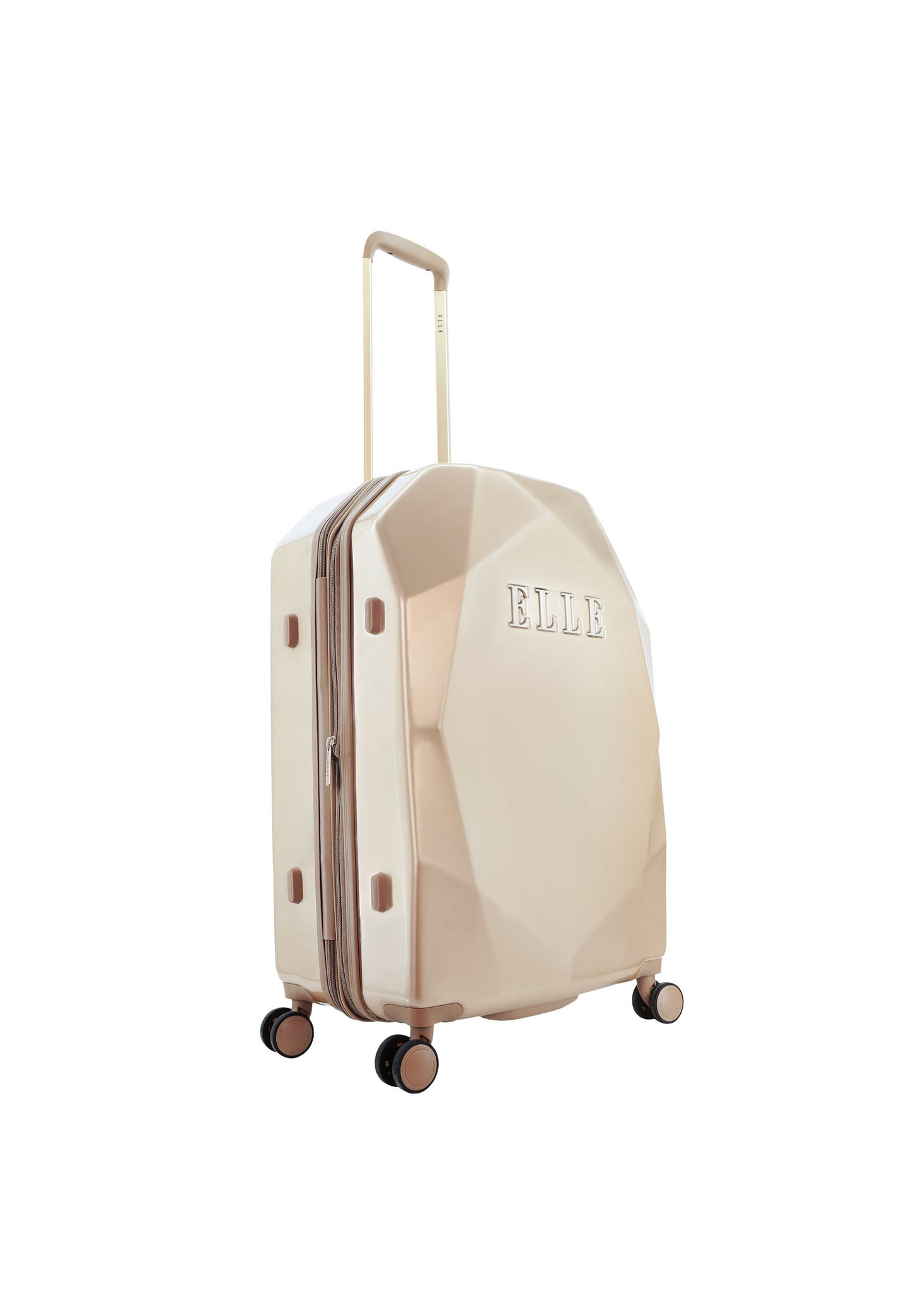 ELLE Diamond Valise rigide / Trolley / Valise de voyage - 67 cm (Moyen) - Taupe