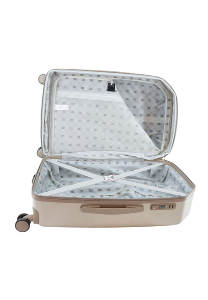 ELLE Diamond Valise rigide / Trolley / Valise de voyage - 67 cm (Moyen) - Taupe