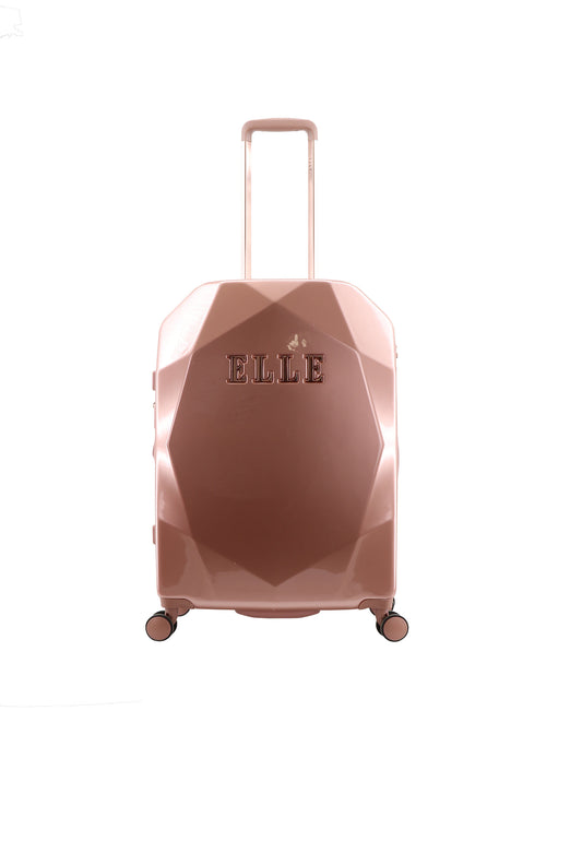 ELLE Diamond  Harde Koffer / Trolley / Reiskoffer - 67 cm (Medium) - Rosé goud