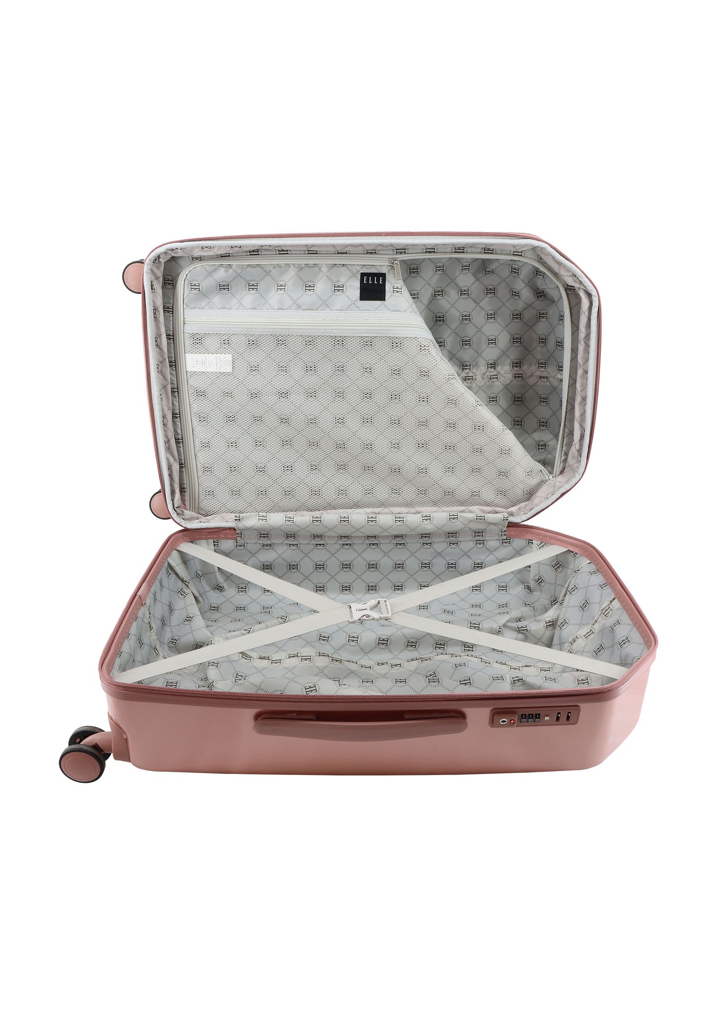 ELLE Diamond  Harde Koffer / Trolley / Reiskoffer - 67 cm (Medium) - Rosé goud