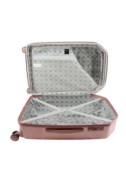 ELLE Diamond Valise rigide / Trolley / Valise de voyage - 67 cm (Moyen) - Or rose