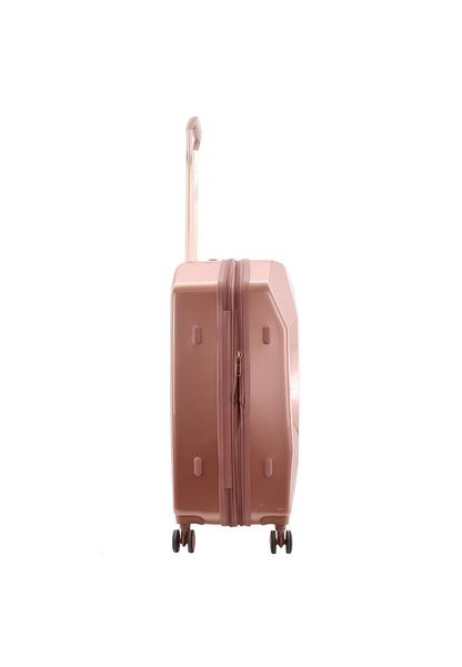 ELLE Diamond Valise rigide / Trolley / Valise de voyage - 67 cm (Moyen) - Or rose